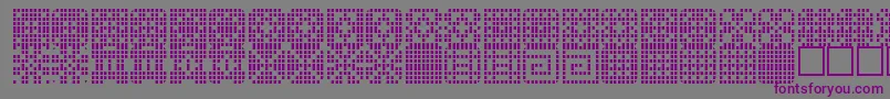 Шрифт Tilethings – фиолетовые шрифты на сером фоне