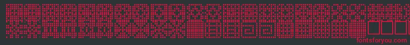 Tilethings Font – Red Fonts on Black Background