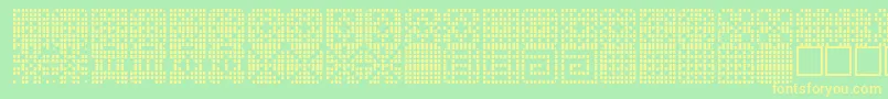 Tilethings Font – Yellow Fonts on Green Background