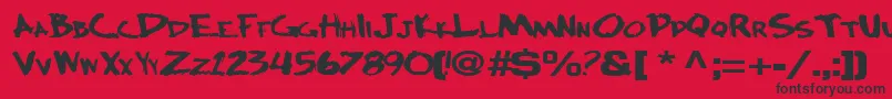 Bocciworksbold55BoldTtext Font – Black Fonts on Red Background