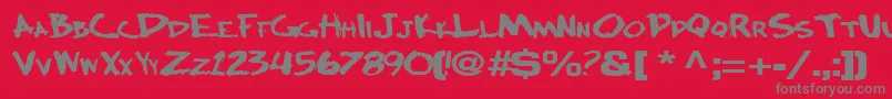 Police Bocciworksbold55BoldTtext – polices grises sur fond rouge