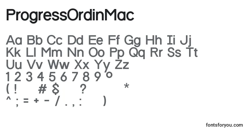 Police ProgressOrdinMac - Alphabet, Chiffres, Caractères Spéciaux