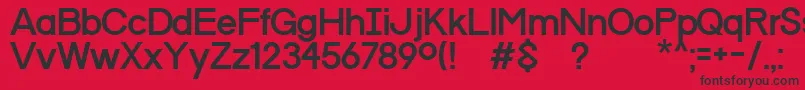 ProgressOrdinMac Font – Black Fonts on Red Background