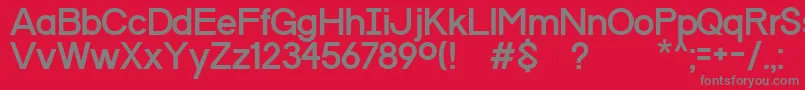 ProgressOrdinMac Font – Gray Fonts on Red Background