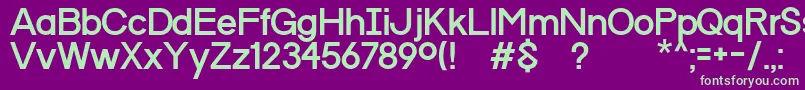 ProgressOrdinMac Font – Green Fonts on Purple Background