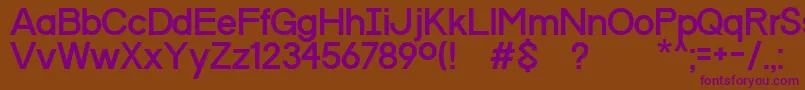 ProgressOrdinMac Font – Purple Fonts on Brown Background