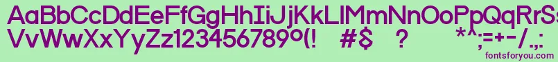 ProgressOrdinMac Font – Purple Fonts on Green Background
