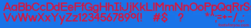 Шрифт ProgressOrdinMac – красные шрифты на синем фоне