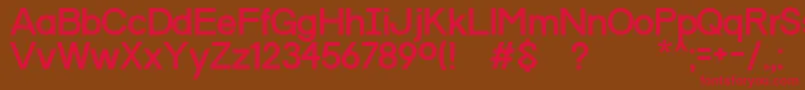 ProgressOrdinMac Font – Red Fonts on Brown Background