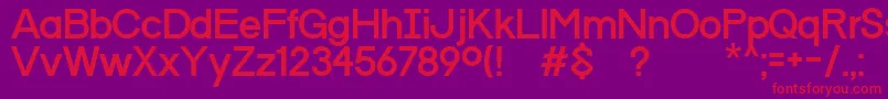 ProgressOrdinMac Font – Red Fonts on Purple Background