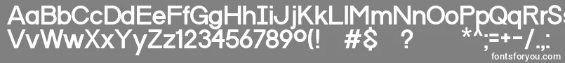フォントProgressOrdinMac – 灰色の背景に白い文字