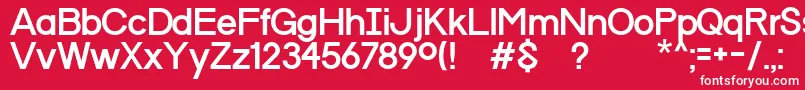 フォントProgressOrdinMac – 赤い背景に白い文字