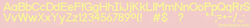 ProgressOrdinMac Font – Yellow Fonts on Pink Background