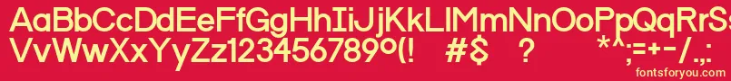 ProgressOrdinMac Font – Yellow Fonts on Red Background