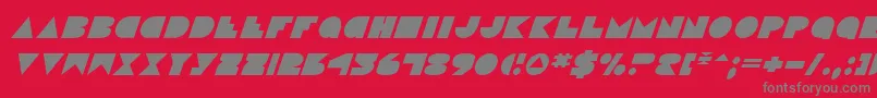 fuente DiscoDeckItalic – Fuentes Grises Sobre Fondo Rojo