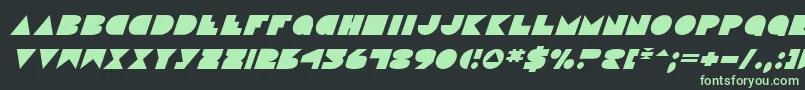 Czcionka DiscoDeckItalic – zielone czcionki na czarnym tle