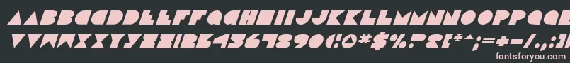 DiscoDeckItalic Font – Pink Fonts on Black Background