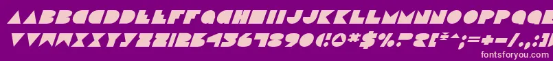 DiscoDeckItalic Font – Pink Fonts on Purple Background
