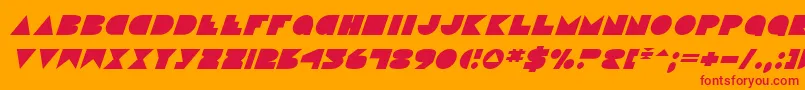 fuente DiscoDeckItalic – Fuentes Rojas Sobre Fondo Naranja