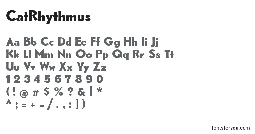 Czcionka CatRhythmus – alfabet, cyfry, specjalne znaki
