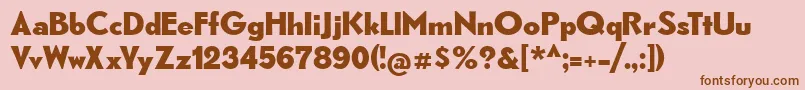 CatRhythmus Font – Brown Fonts on Pink Background