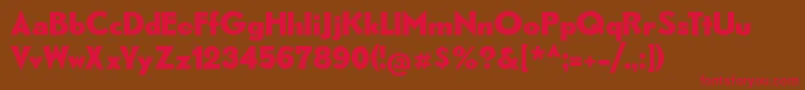 CatRhythmus Font – Red Fonts on Brown Background