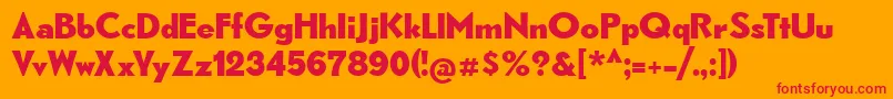 CatRhythmus Font – Red Fonts on Orange Background