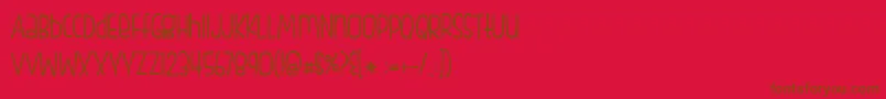 Czcionka BmdFishfingers – brązowe czcionki na czerwonym tle