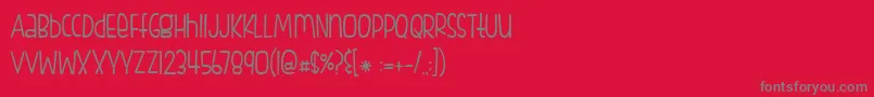 BmdFishfingers Font – Gray Fonts on Red Background