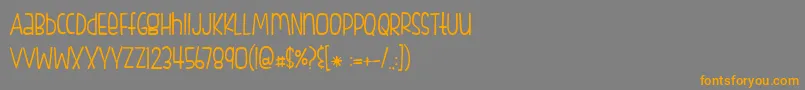 BmdFishfingers Font – Orange Fonts on Gray Background