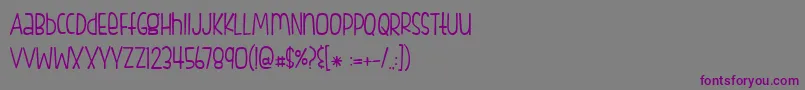 BmdFishfingers-Schriftart – Violette Schriften auf grauem Hintergrund