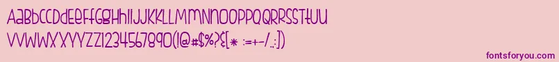 BmdFishfingers Font – Purple Fonts on Pink Background