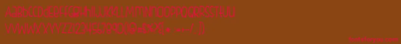 BmdFishfingers Font – Red Fonts on Brown Background