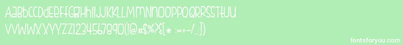 BmdFishfingers Font – White Fonts on Green Background