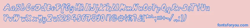 MangoRegular Font – Blue Fonts on Pink Background