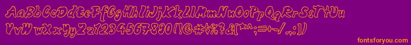 MangoRegular Font – Orange Fonts on Purple Background