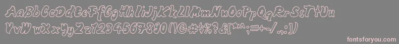 MangoRegular Font – Pink Fonts on Gray Background