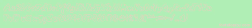 MangoRegular Font – Pink Fonts on Green Background