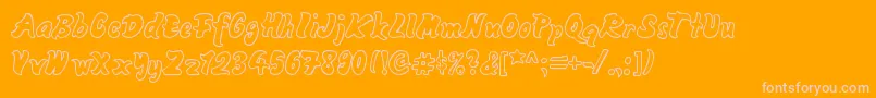 MangoRegular Font – Pink Fonts on Orange Background