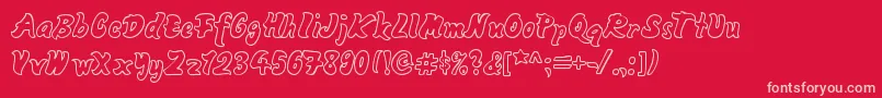 MangoRegular Font – Pink Fonts on Red Background