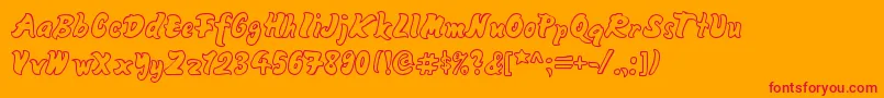 MangoRegular Font – Red Fonts on Orange Background