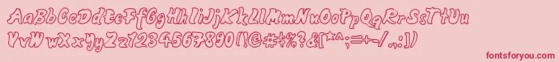 MangoRegular-Schriftart – Rote Schriften auf rosa Hintergrund
