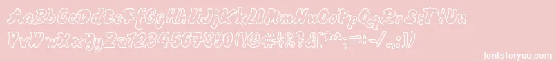 MangoRegular Font – White Fonts on Pink Background