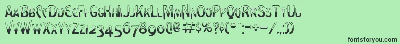 ShadowNormal Font – Black Fonts on Green Background