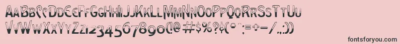 ShadowNormal Font – Black Fonts on Pink Background