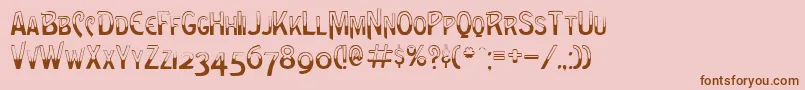 ShadowNormal Font – Brown Fonts on Pink Background