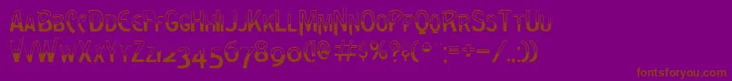 ShadowNormal Font – Brown Fonts on Purple Background