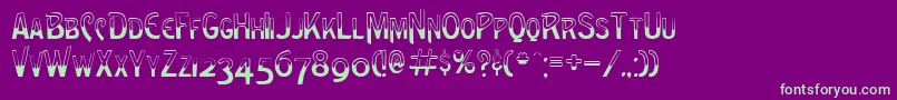 ShadowNormal Font – Green Fonts on Purple Background