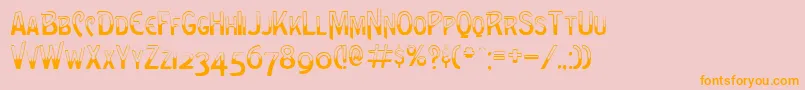 ShadowNormal Font – Orange Fonts on Pink Background