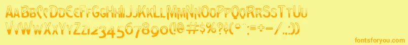 ShadowNormal Font – Orange Fonts on Yellow Background